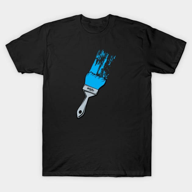 Paintbrush - Blue T-Shirt by BonzoTee